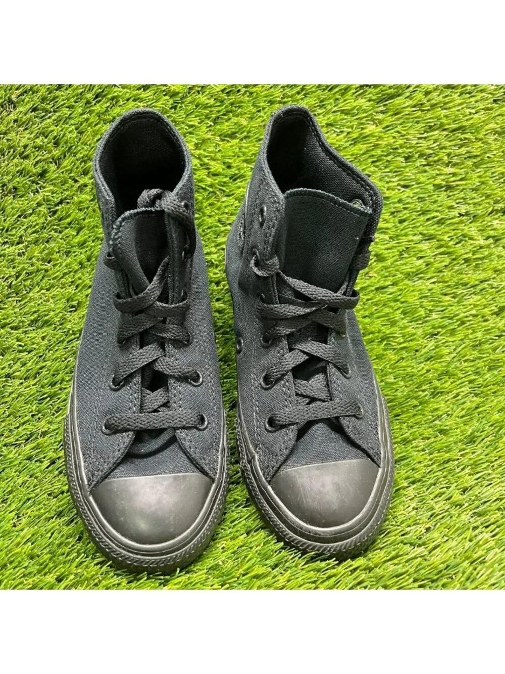 Converse Chuck Taylor All Star Hi GS Boys Size 1Y Black Athletic Shoes Sneakers